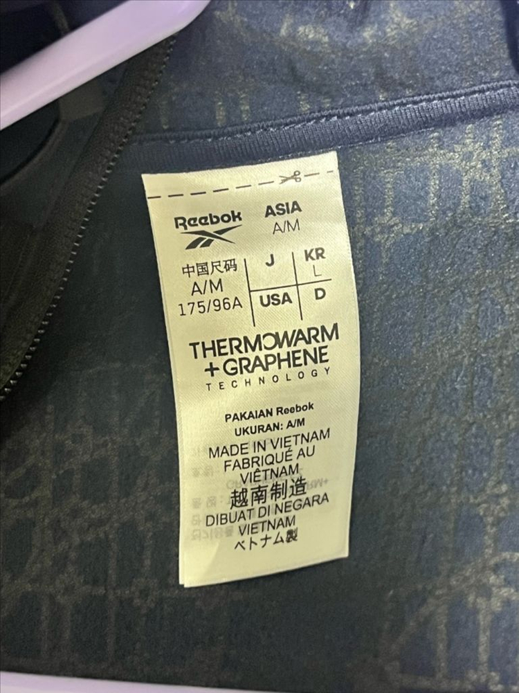 리복 네이비/블랙 바람막이 자켓--2