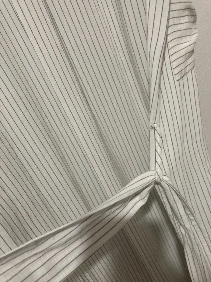 자라(ZARA) 린넨 시어서커 오픈 셔츠 롱 원피스 / M 이미지