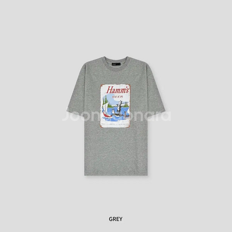 햄스비어 티셔츠 흰색 회색 반팔티 hamms beer--1