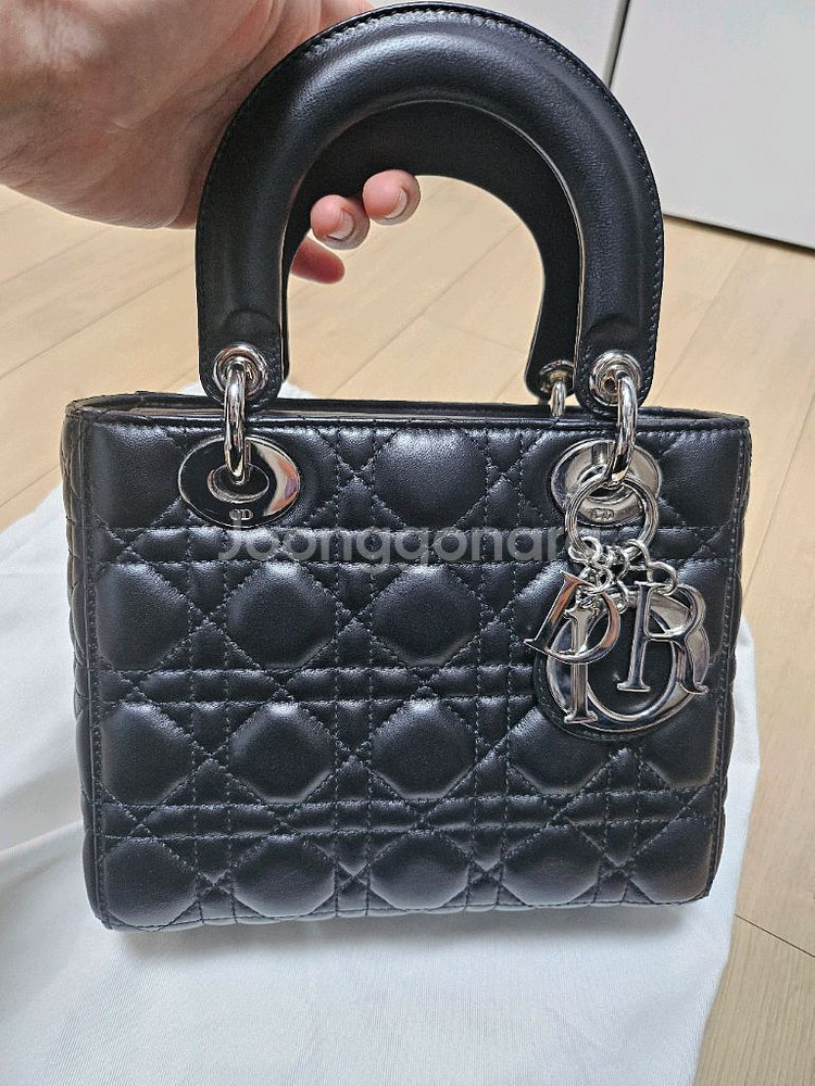 디올 레이디백 스몰 은장--0