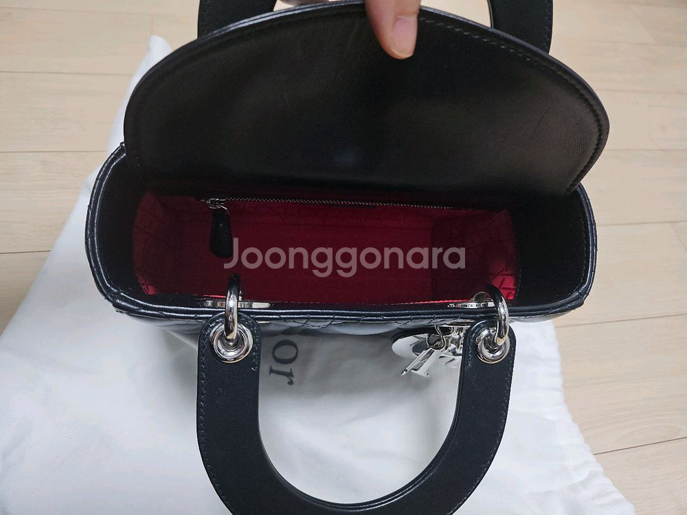 디올 레이디백 스몰 은장--6