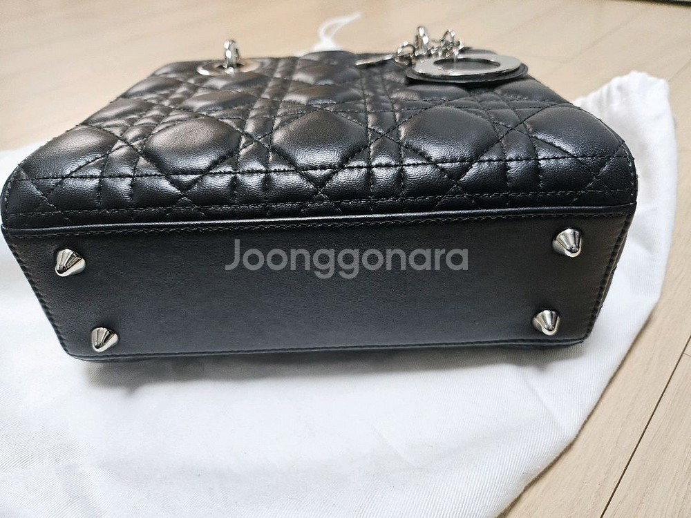 디올 레이디백 스몰 은장--4