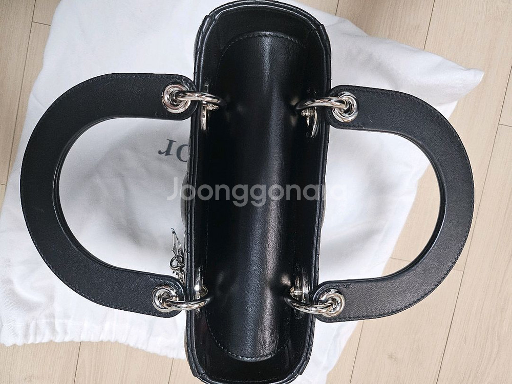 디올 레이디백 스몰 은장--5