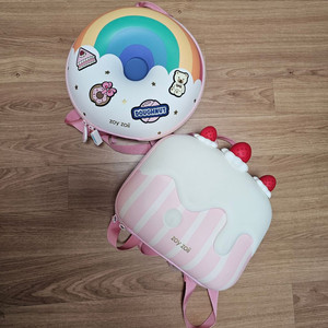 딸기케이크&도넛 아기가방2개 일괄