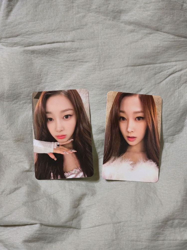 일괄) 에스파 핑크 크리스마스 포카 지젤--0