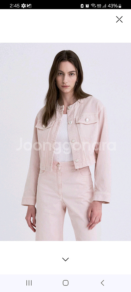 (새제품)한섬 오브제 데님 자켓--11