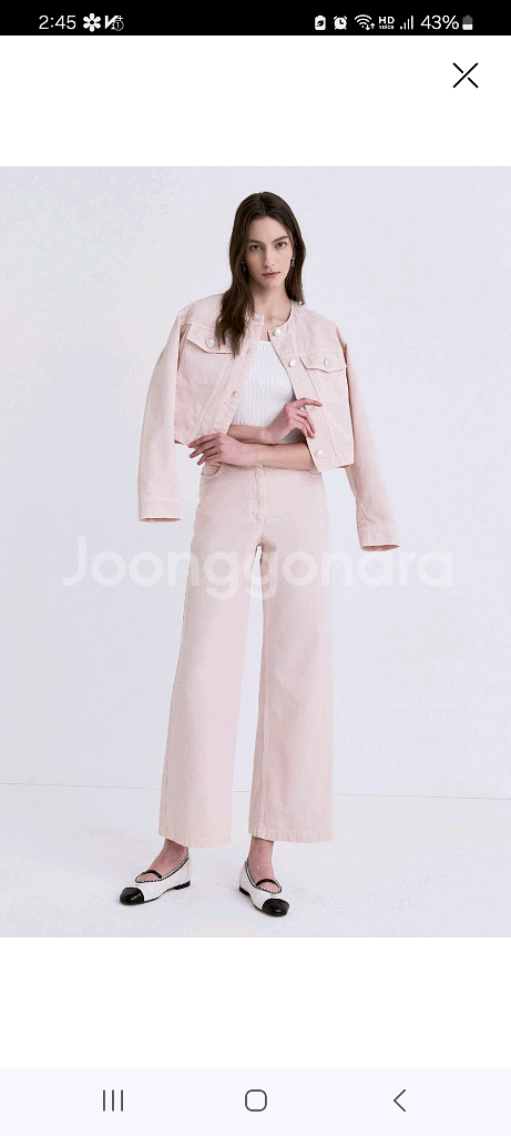 (새제품)한섬 오브제 데님 자켓--10