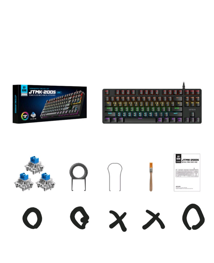 조이트론 JTKM-200S 텐키리스 기계식 키보드--1