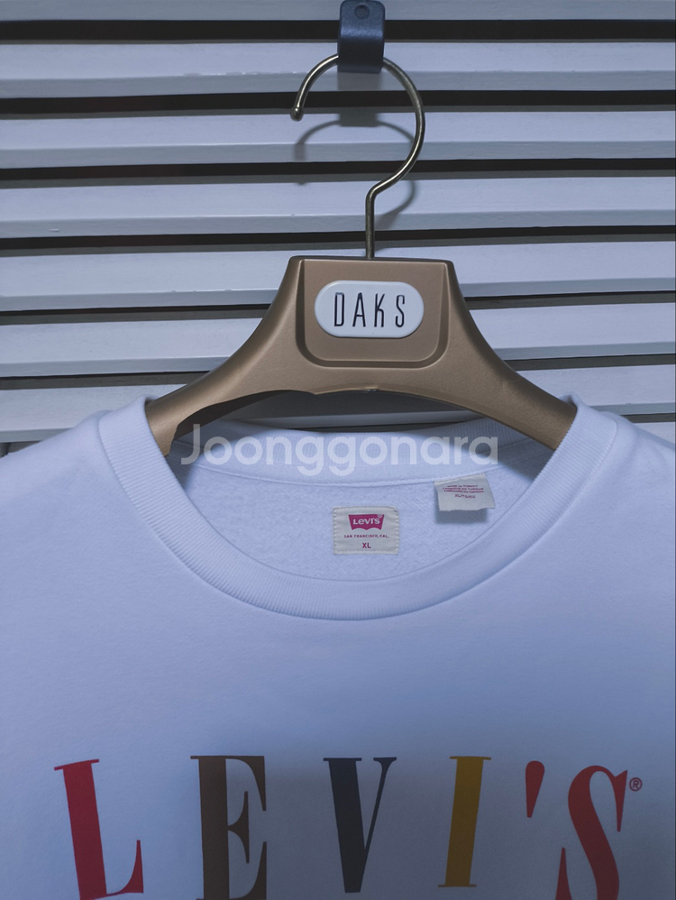 오버핏 XL 리바이스 맨투맨티셔츠 스웻셔츠--1