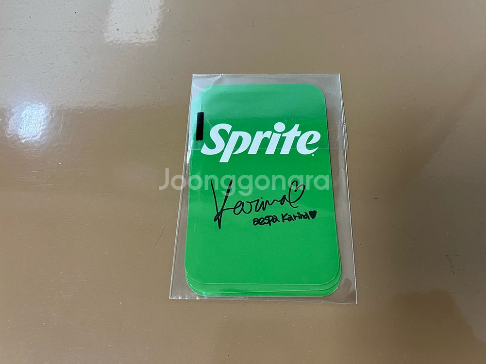 에스파 카리나 스프라이트 싸인 포토카드 포카 새상품--1