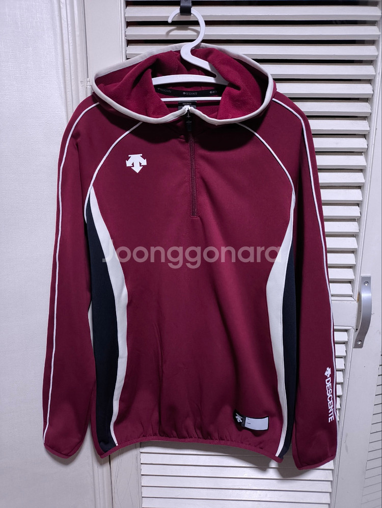 95 데상트 기모 반집업 후드--0