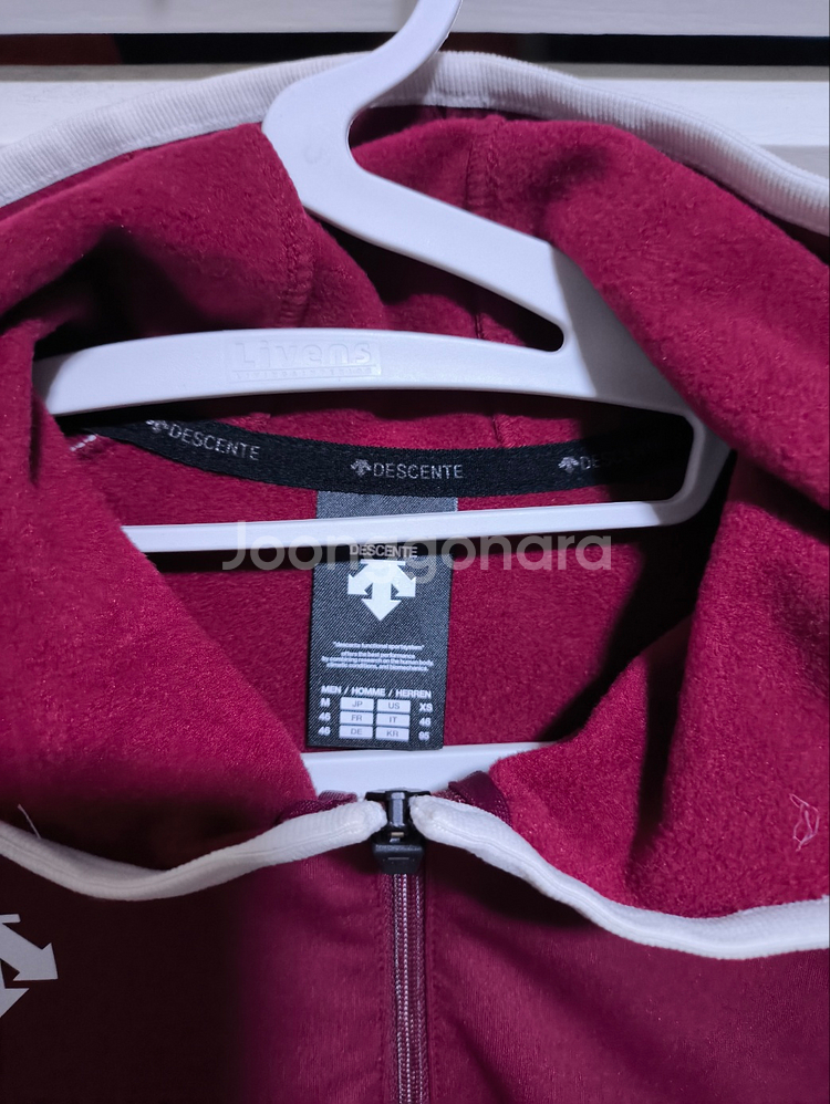 95 데상트 기모 반집업 후드--1