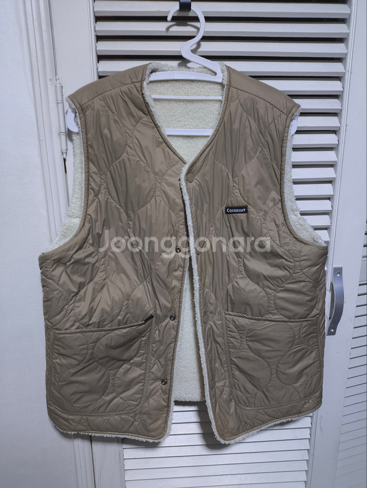 S 커버낫 리버시블 양털 패딩 조끼--0