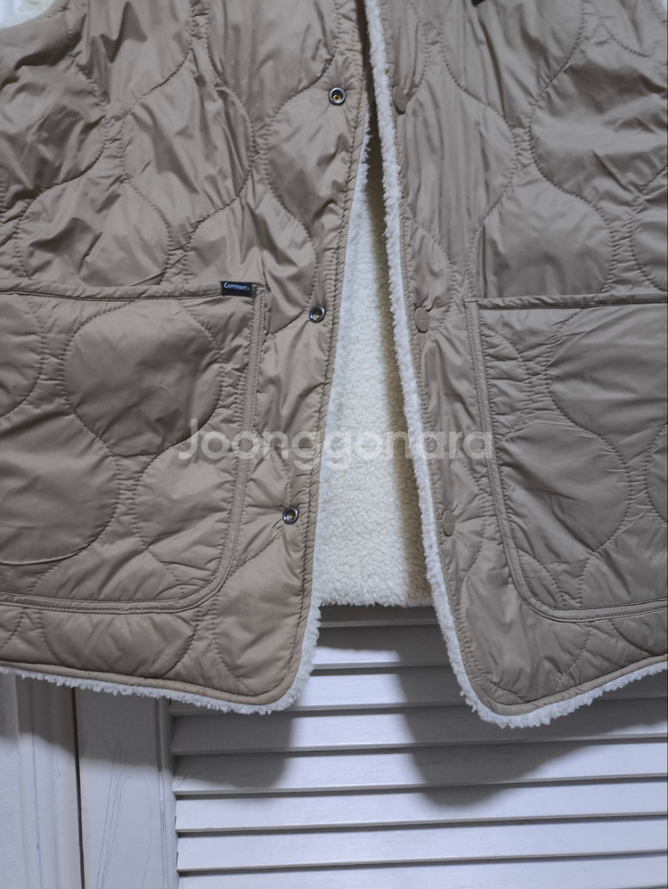 S 커버낫 리버시블 양털 패딩 조끼--2