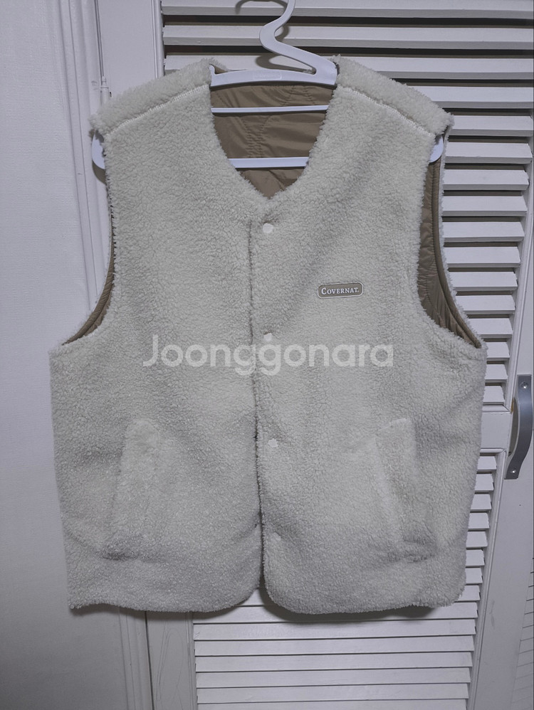 S 커버낫 리버시블 양털 패딩 조끼--4