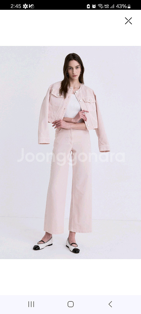 (새제품)한섬 오브제 데님 자켓--1