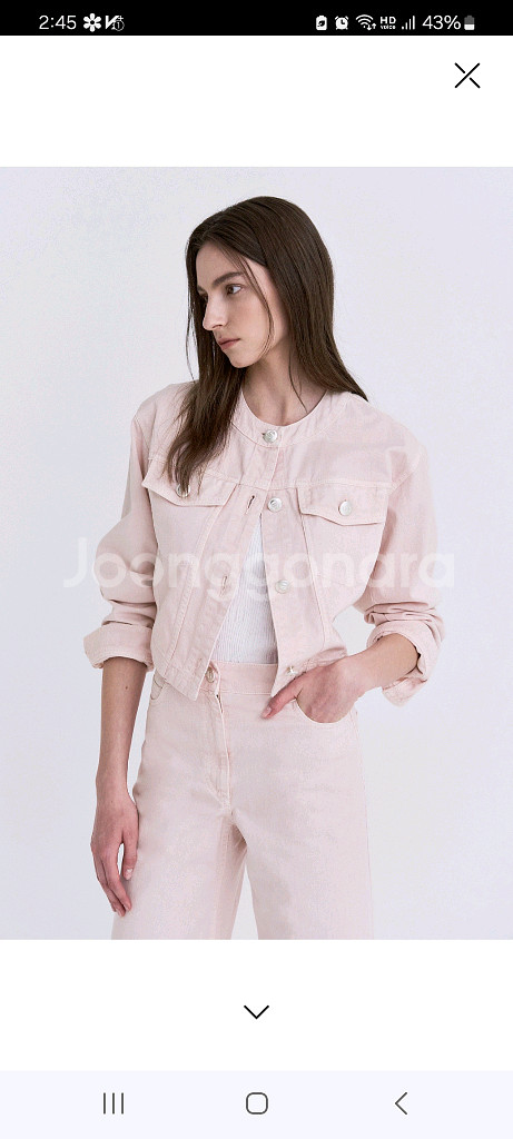 (새제품)한섬 오브제 데님 자켓--0