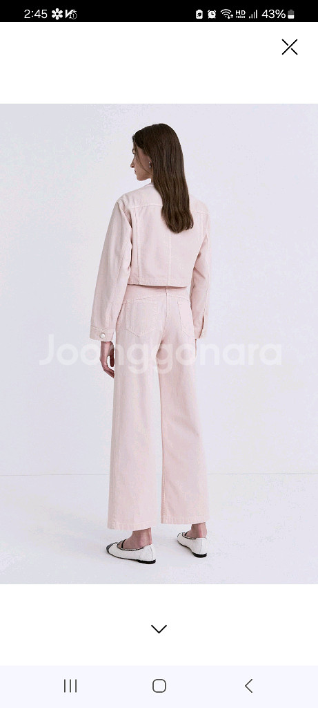 (새제품)한섬 오브제 데님 자켓--4