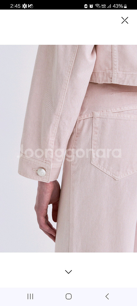 (새제품)한섬 오브제 데님 자켓--5