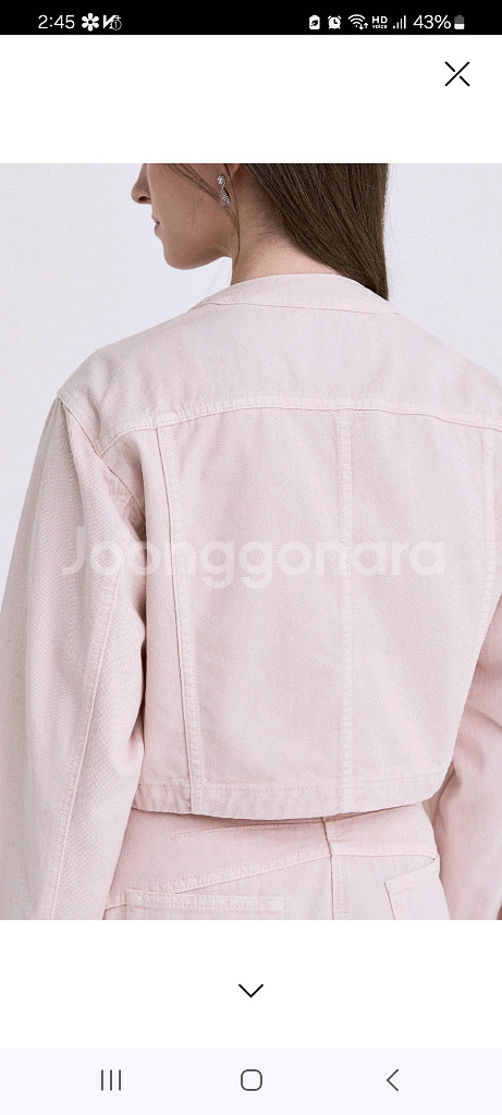 (새제품)한섬 오브제 데님 자켓--6