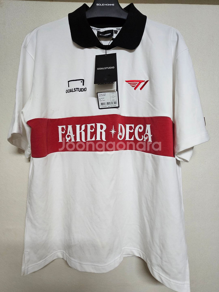 티원 페이커 데뷔 10주년 유니폼 티셔츠 화이트 L--2