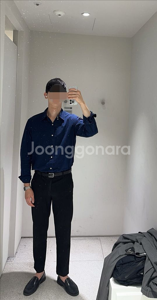 (컨셉원) 슬림핏 슬랙스 (블랙, 네이비 30)--1