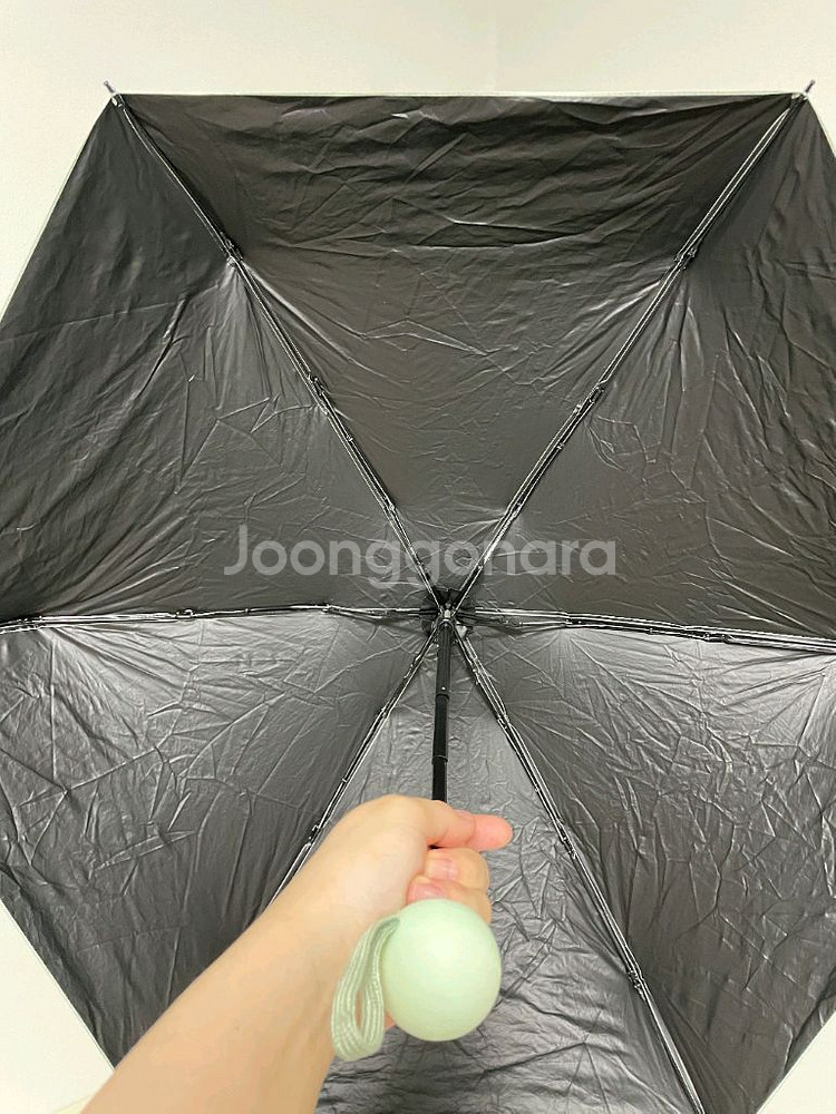 민트 컬러 케이스형 3단 양산겸 우산 (UV 차단 UP--4