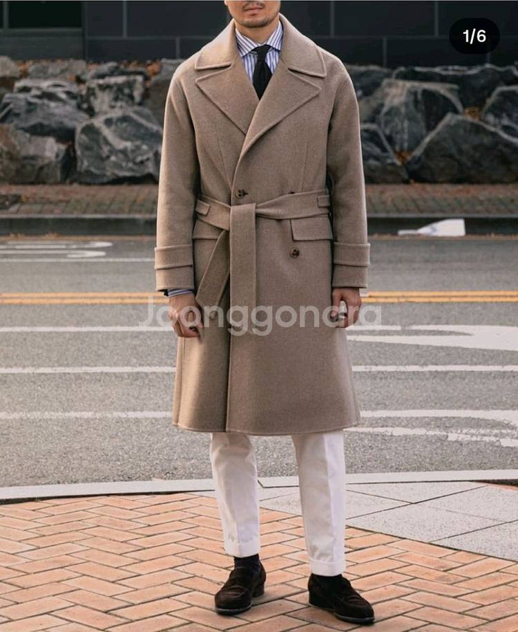캐시미어 캐시미어 울 핸드메이드 코트--9