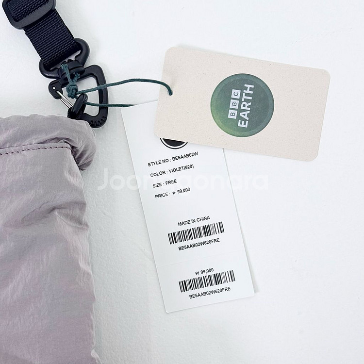 (새상품) 비비씨어스 러프 리본 숄더백 바이올렛--5