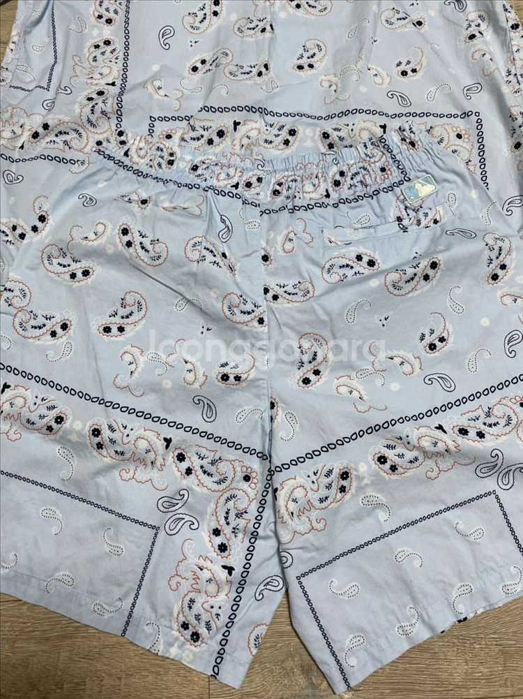 mlb 뉴욕양키스 페이즐리 투피스 반팔 셔츠 남방 반바--7