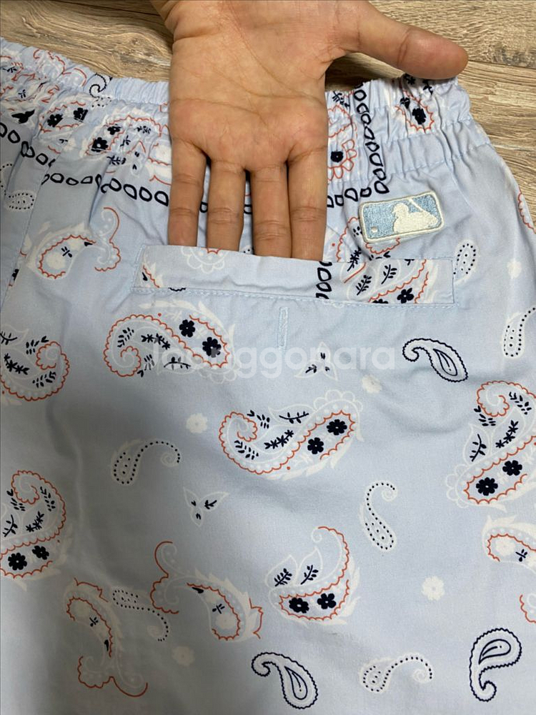 mlb 뉴욕양키스 페이즐리 투피스 반팔 셔츠 남방 반바--8