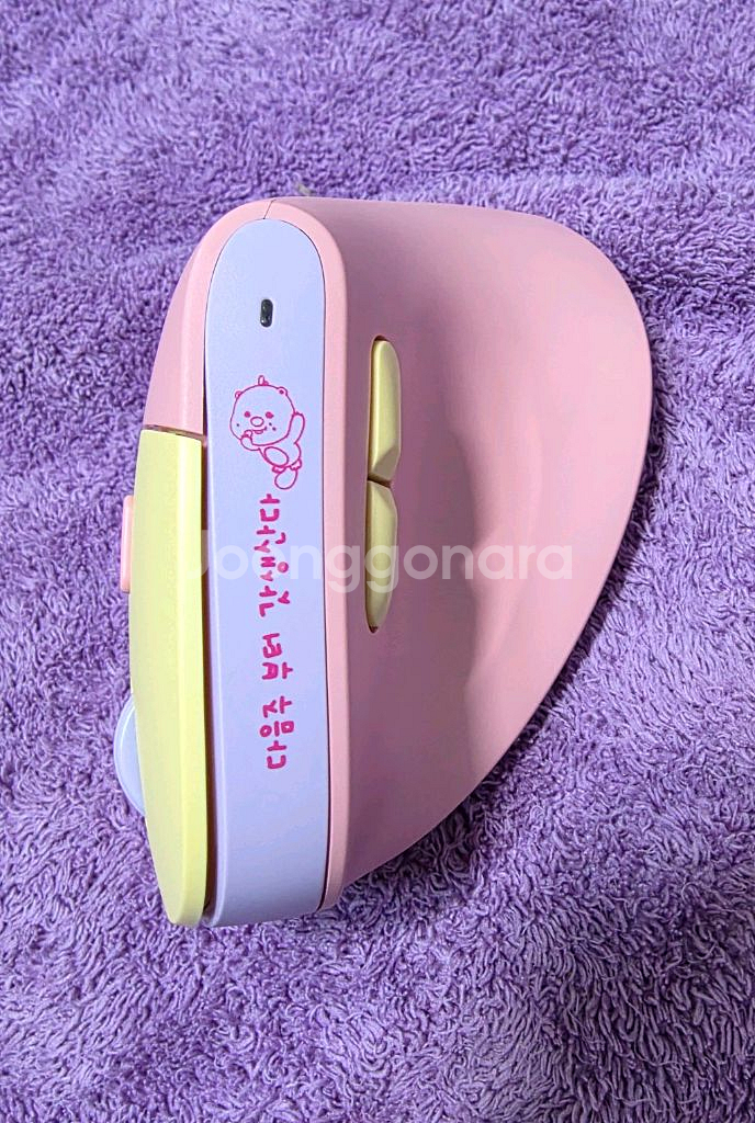 잔망루피 저소음 버티컬 충전식 무선마우스+마우스패드--0