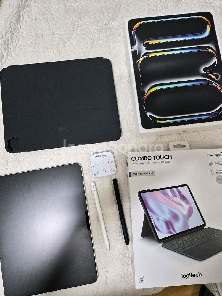아이패드m4프로13 256 wifi+펜슬+로지텍콤보--0
