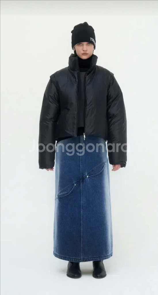 새상품) 트리밍버드 나일론 투웨이 덕다운 패딩 조끼--5