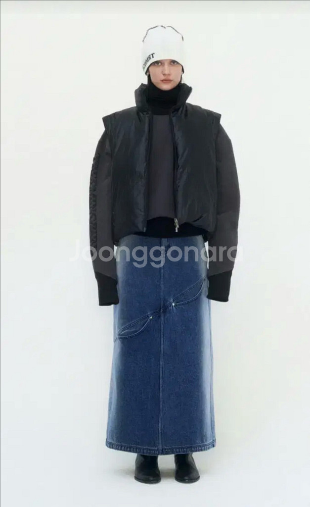 새상품) 트리밍버드 나일론 투웨이 덕다운 패딩 조끼--9