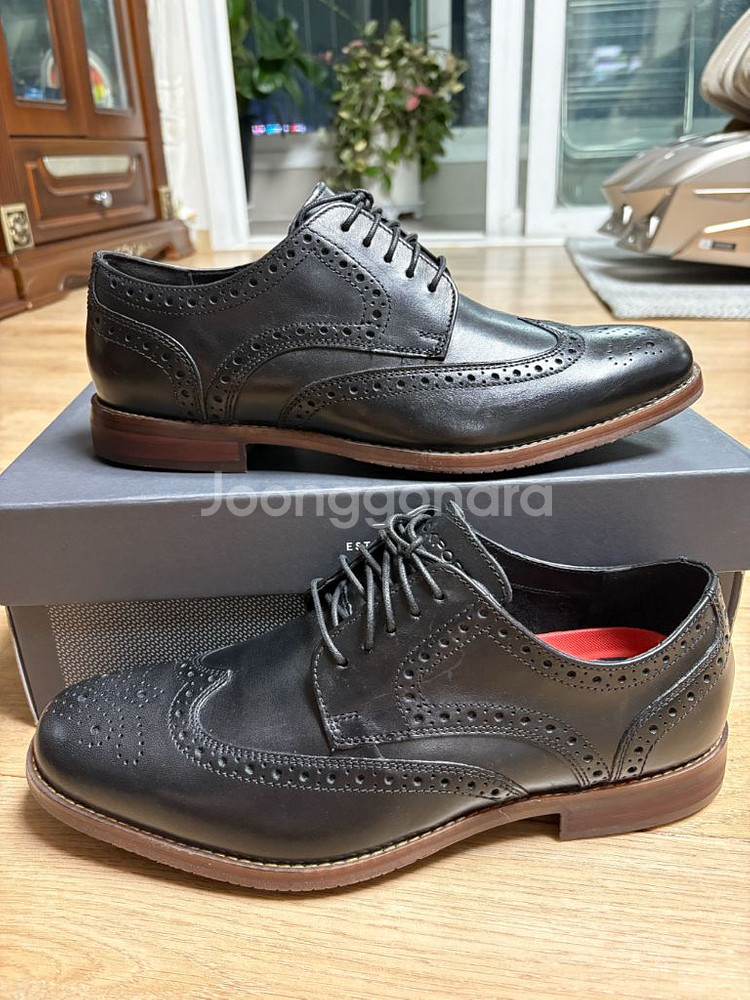 락포트 남성구두 블랙 8.5W(운동화 기준 275)새것--2