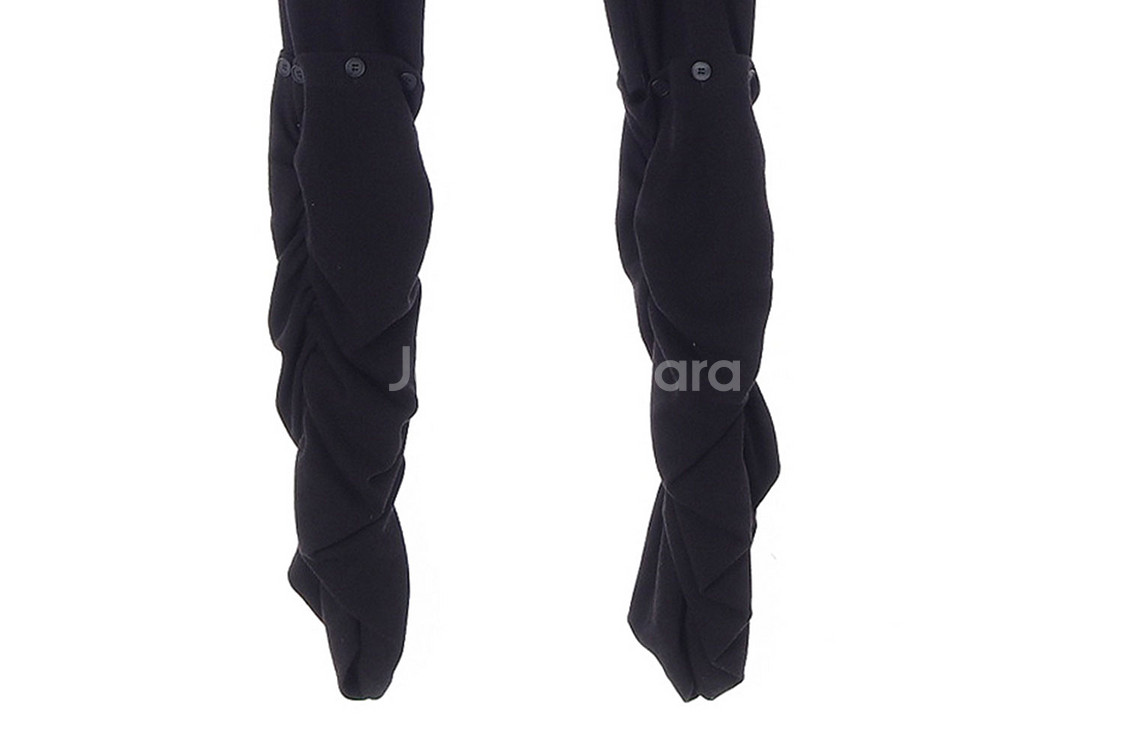 [M]익스파이어드걸 셔링 레그워머 토시 블랙 레깅스--3