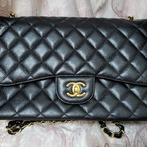 정품 샤넬클래식캐비어 라지 (구 점보,케비어스킨,투플랩