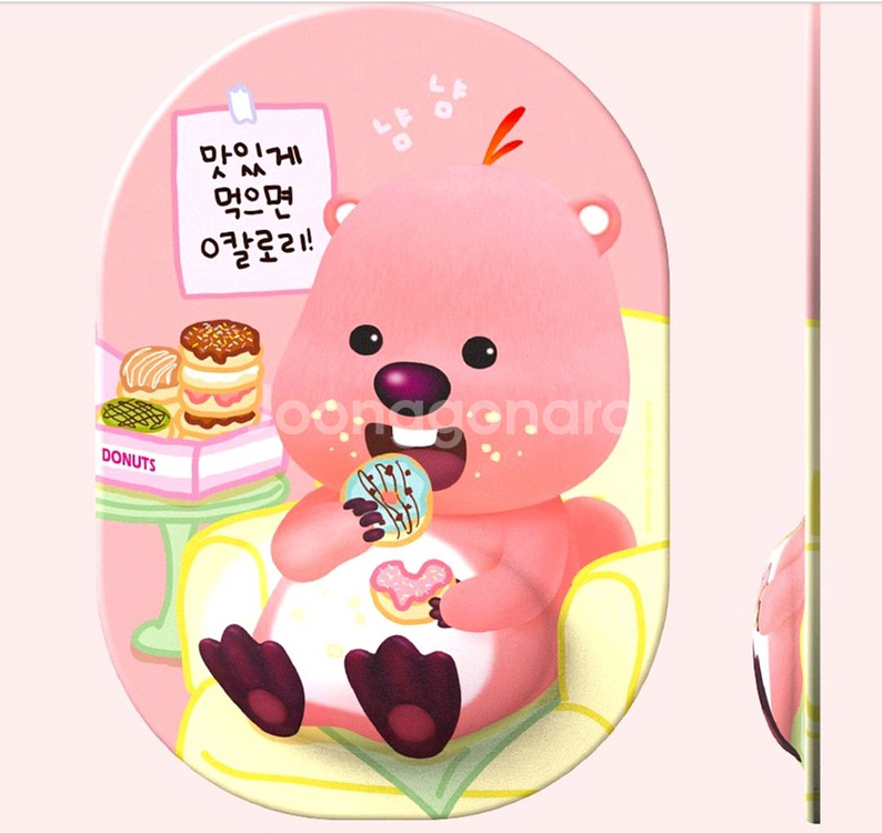 잔망루피 저소음 버티컬 충전식 무선마우스+마우스패드--3