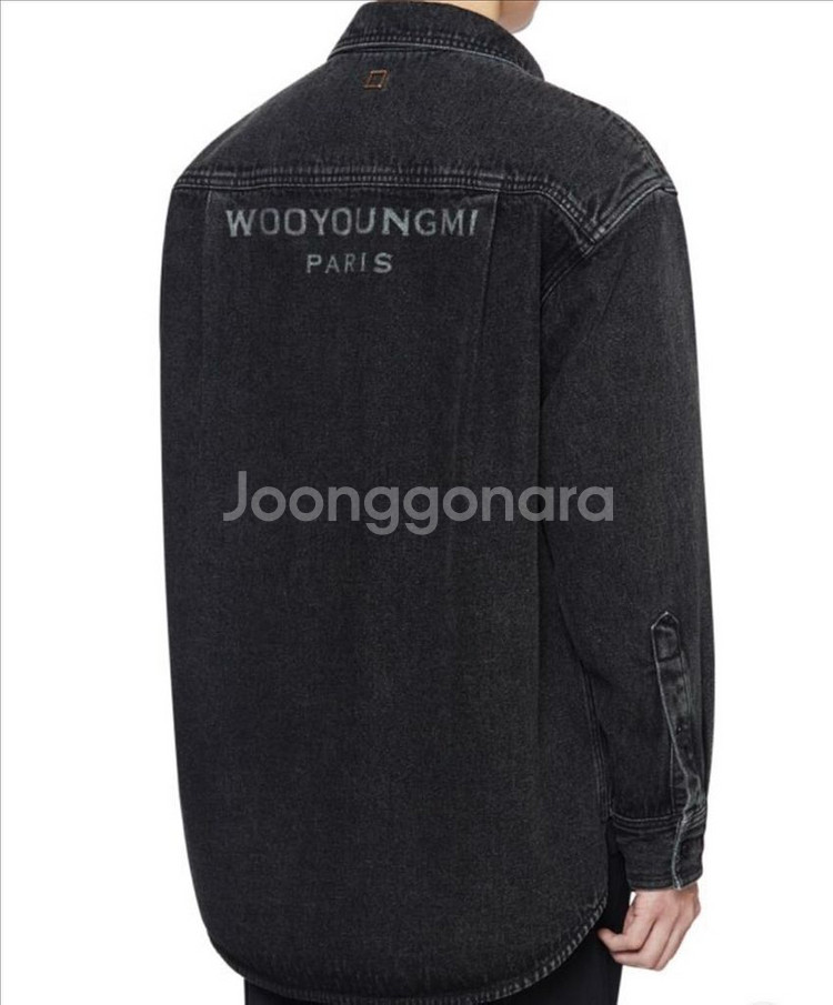 우영미 21FW 백 로고 데님 셔츠 블랙 44사이즈--0