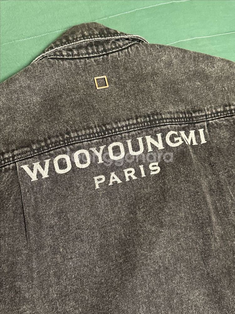 우영미 21FW 백 로고 데님 셔츠 블랙 44사이즈--4