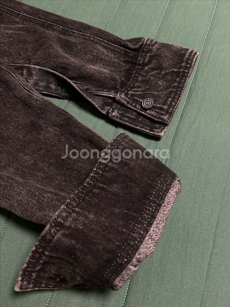 우영미 21FW 백 로고 데님 셔츠 블랙 44사이즈--7