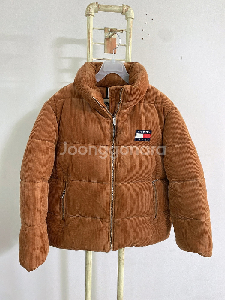 (S)타미힐피거진스여자골덴코듀로이크롭하이넥패딩--0