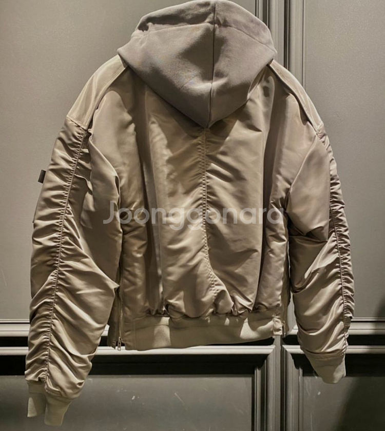 준지 후드 MA-1 점퍼 그레이 46사이즈 22FW--2