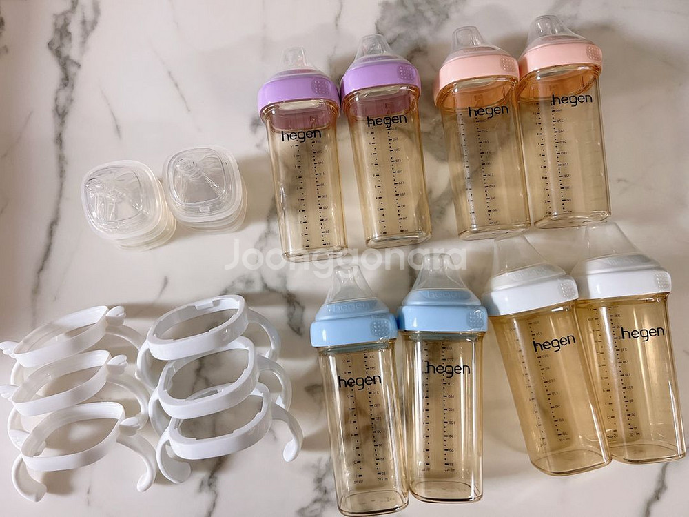 헤겐 젖병 330ml ,Y형 젖꼭지 단순개봉 ,손잡이--0