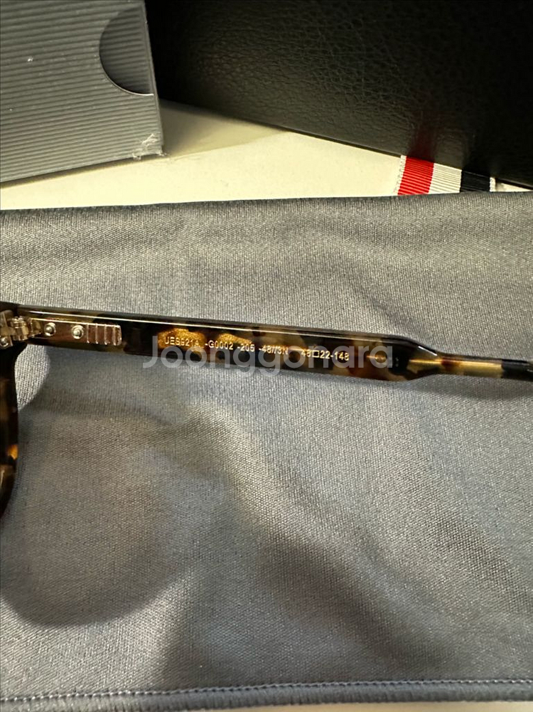 톰브라운 도쿄 톨토이즈 아세테이트 렉텡귤러 선글라스--4