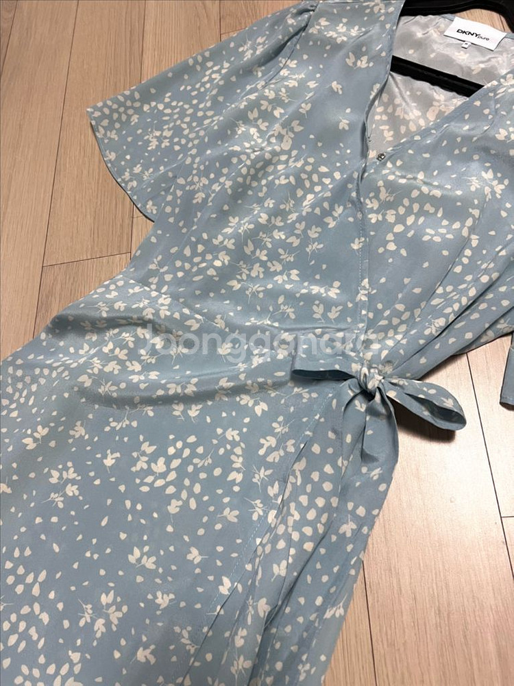 21 한섬 DKNY 소이현 실크100 랩롱원피스 플라워--5