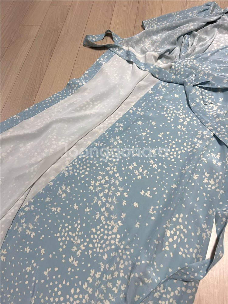 21 한섬 DKNY 소이현 실크100 랩롱원피스 플라워--6