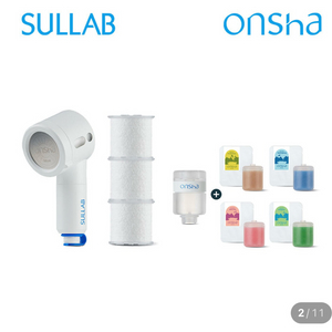 새상품 온샤 온천필터 샤워기 세트(필터3+온천리필4)