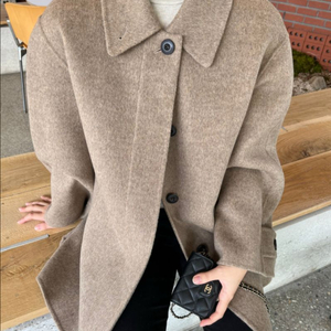 ADELINE 울90 핸드메이드 하프코트 숏 반 자켓